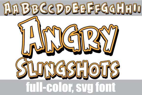 Angry Slingshots: A Bold Color Fonts Statement