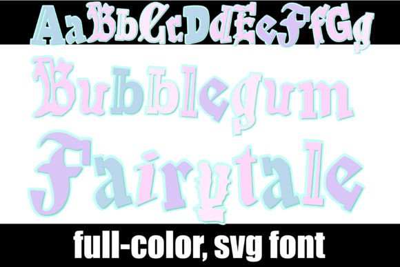 Bubblegum Fairytale: A Whimsical Color Fonts Choice