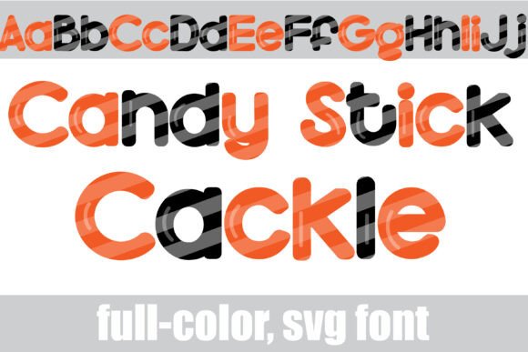 Candy Stick Cackle: A Halloween Color Font for Handmade Creators