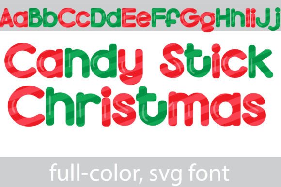 Candy Stick X-mas: A Festive Color Fonts Asset for Real Publishing