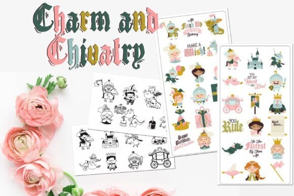 Charm and Chivalry: A Pastel Royalty Color Fonts Bundle