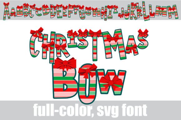 Christmas Bow: A Festive Font That Stitches Like a Dream