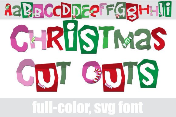 Christmas Cut Outs: A Festive Color Fonts Collection