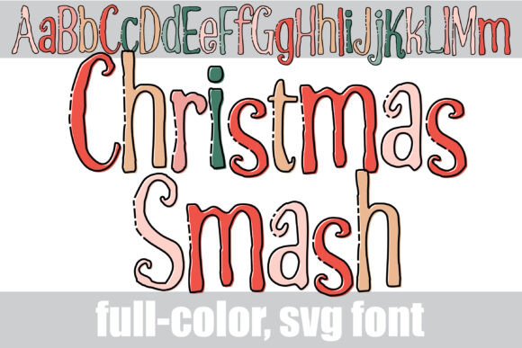 Christmas Smash: A Festive Color Fonts Asset for Sellers