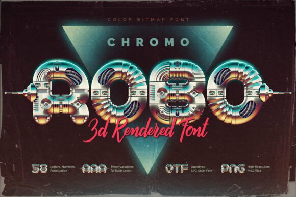 Chromo Robo: A Retro Chrome Font That Demands Attention