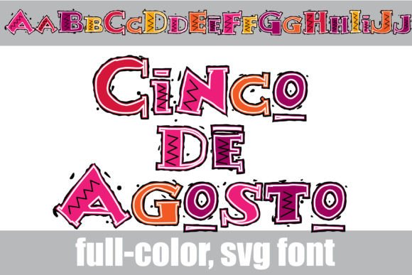 Cinco De Agosto: A Vibrant Color Fonts Asset for Summer Digital Products