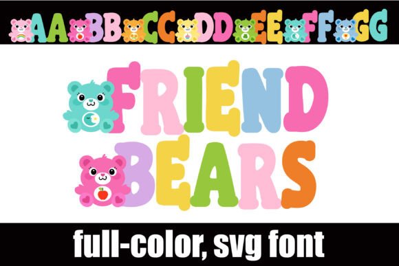 Friend Bears: A Playful Color Fonts Choice