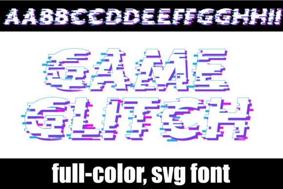 Game Glitch: A Vibrant Color Fonts Choice for Playful Branding