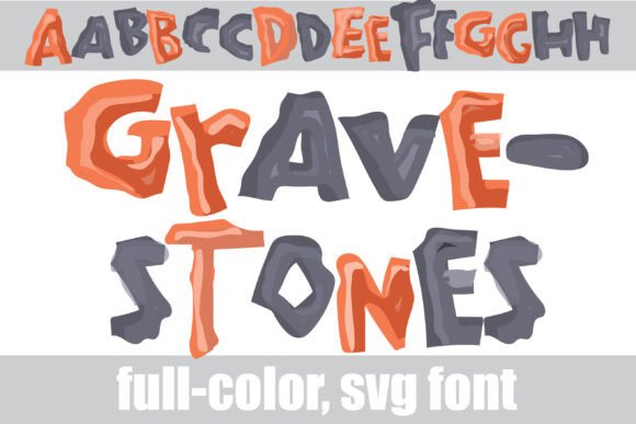 Gravestones: A Color Fonts Statement for Themed Design Projects