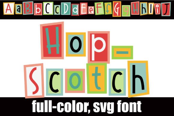 Hopscotch: A Playful Color Fonts Choice for Handmade Creators