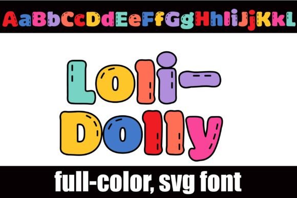 Loli-dolly Color Fonts: A Chunky Rainbow Font for Digital Sellers