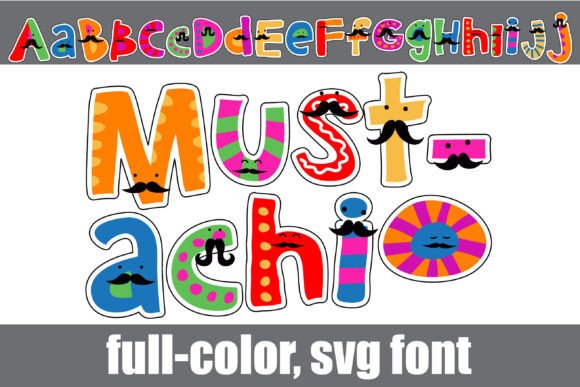 Mustachio: A Playful Color Fonts Choice for Creative Publishers