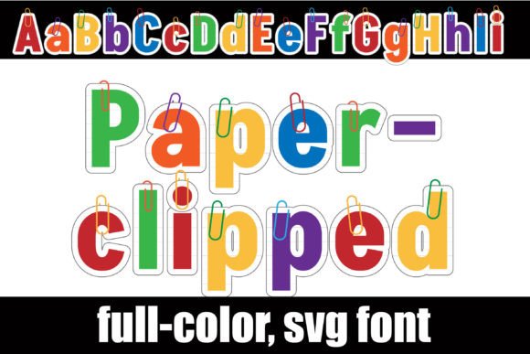Paperclipped Primary: A Playful Color Fonts Choice for Creative Brands
