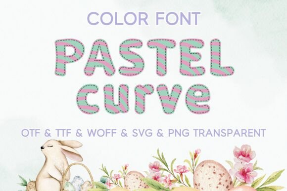 Pastel Curve Fonts: A Color Fonts Review for Crafters