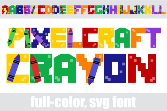 Pixelcraft Crayon: A Vibrant Color Fonts Choice for Creative Publishers