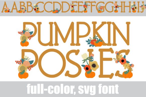 Pumpkin Posies: A Color Font for Editorial Charm