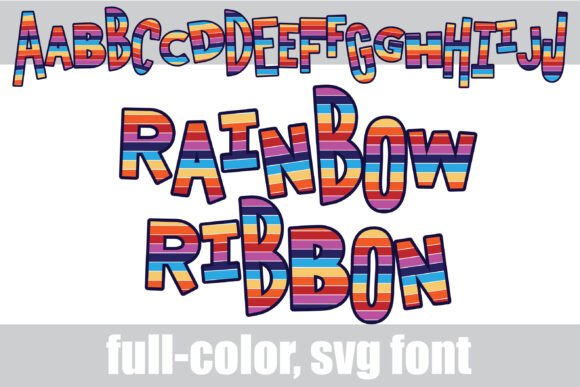 Rainbow Ribbons: A Color Fonts Gem for Playful Branding