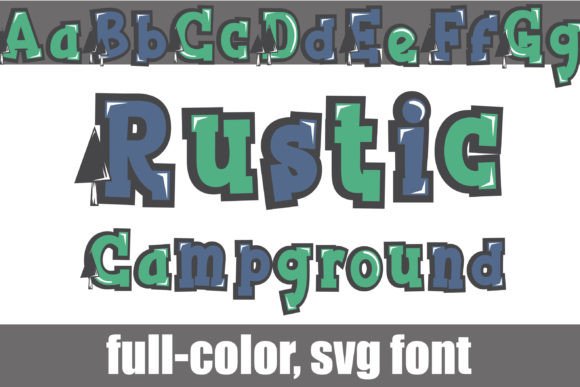 Rustic Campground: A Color Font for Outdoor-Themed Digital Products