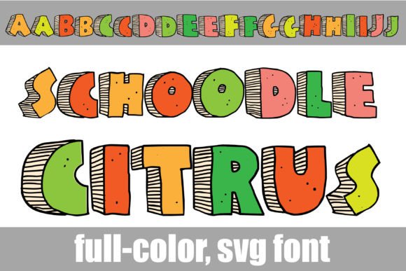 Schoodle Citrus: A Vibrant Color Fonts Choice