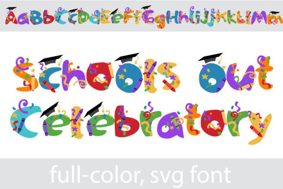 School’s Out Celebratory Fonts: A Color Fonts Review