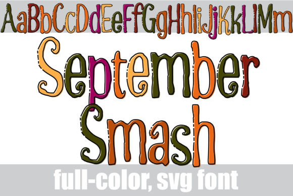 September Smash: A Color Fonts Asset for Seasonal Digital Products
