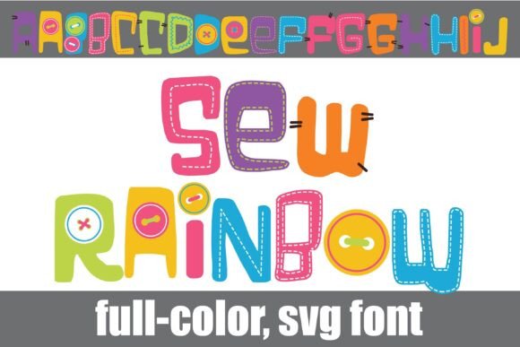 Sew Rainbow: A Whimsical Color Fonts Collection