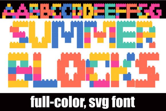 Summer Blocks: A Playful Color Font for Digital Sellers