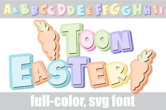Toon Easter: A Playful Color Fonts Choice for Local Branding