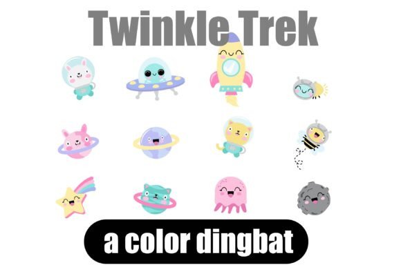 Twinkle Trek: A Color Fonts Dingbat Font for Playful Branding